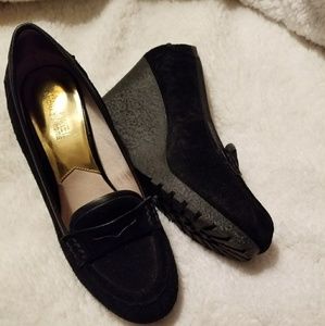 Michael Kors black wedges